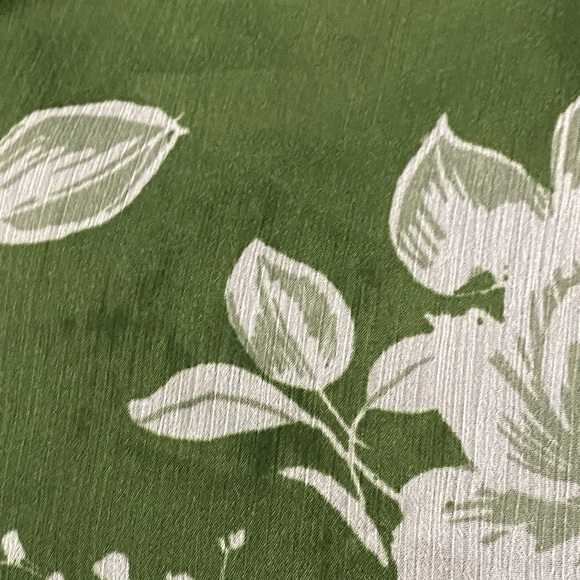 Patrons of Peace Maxi Dress Womens M Green White Floral Empire Waist Long Sleeve - Picture 9 of 10